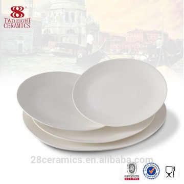 Plat chaud de vente d&#39;os de porcelaine, plat ovale en céramique, plat en porcelaine